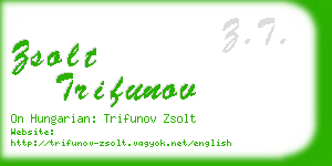 zsolt trifunov business card